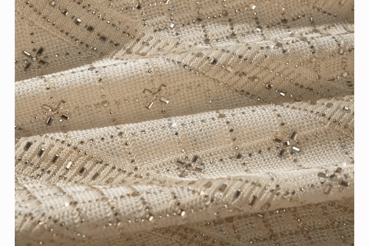 Beige Diamond Crochet Knit Co-Ord