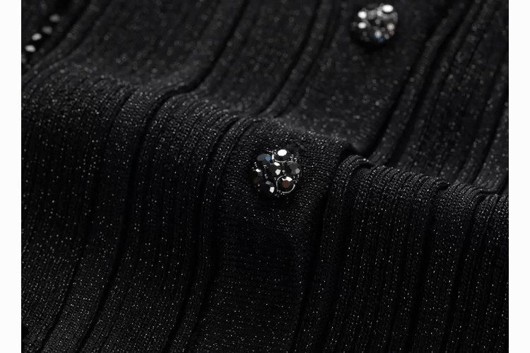 Black Ribbed Knit Ruffle Hem Skirt Co-Ord