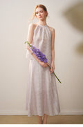 Lilac Mist Lace Halter Knit Co-Ord