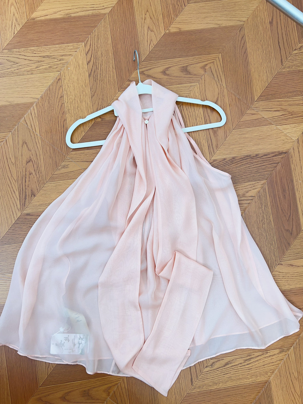 Blush Pink Satin Slip Midi Dress