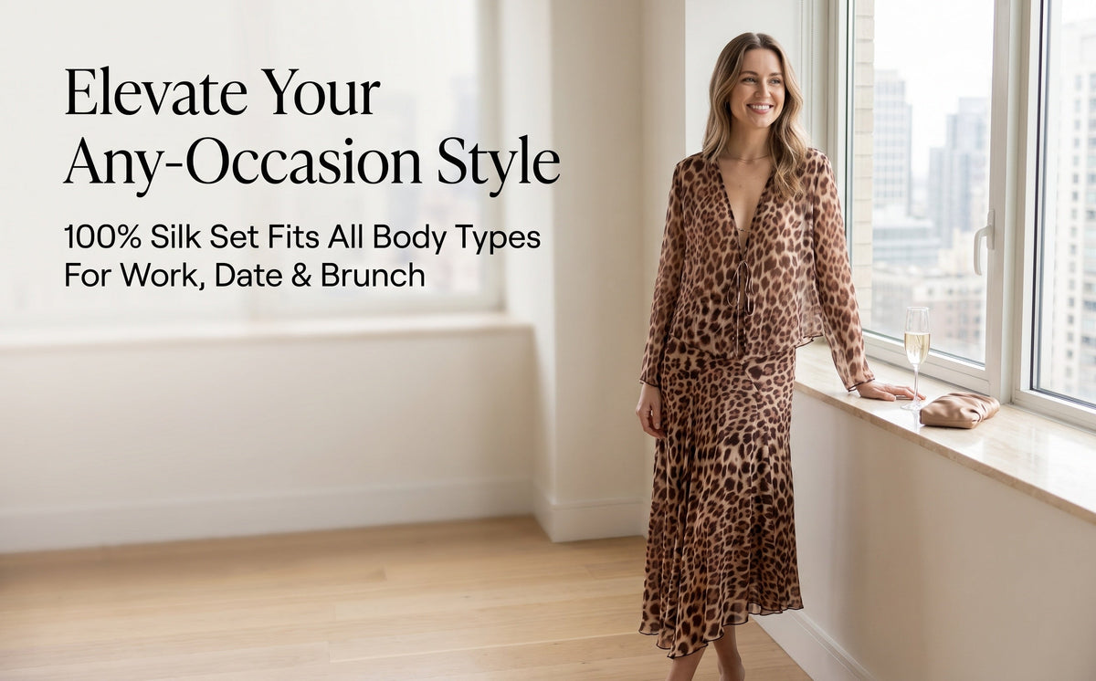 Brown Leopard Print V neck Two Piece Maxi Dress