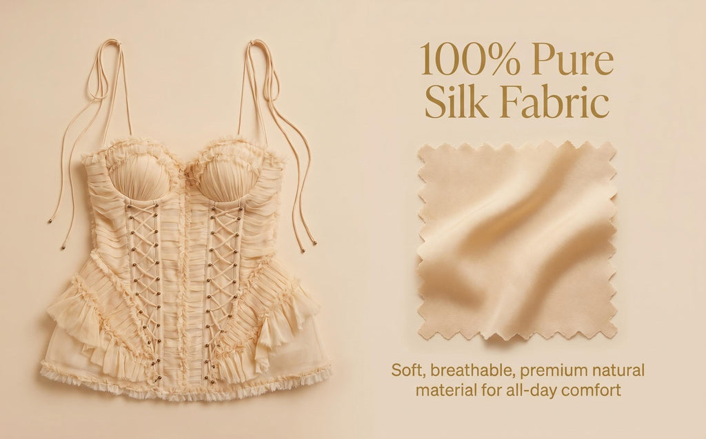 The Rebellion Frayed Corset in Cream