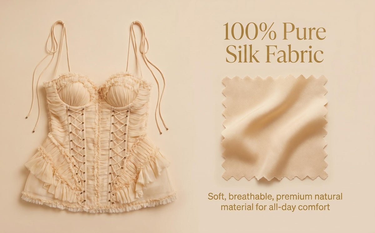 The Rebellion Frayed Corset in Cream