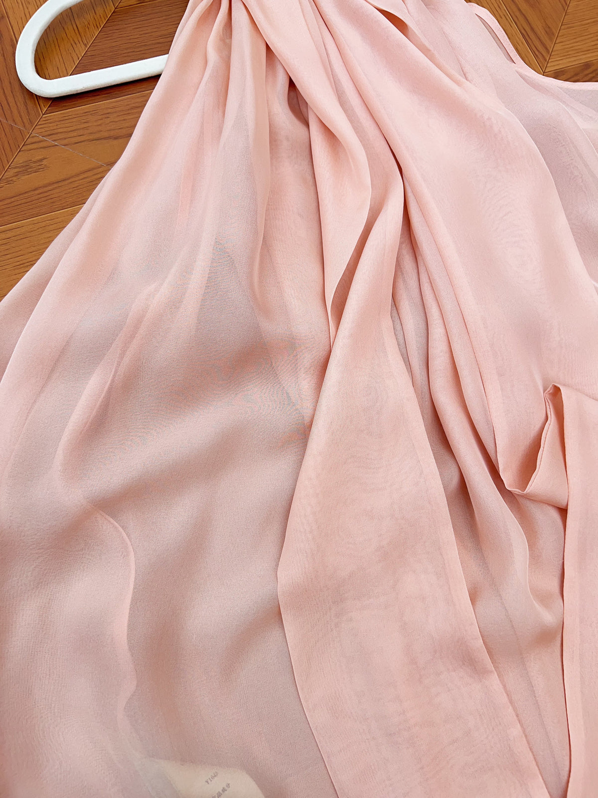 Blush Pink Satin Slip Midi Dress