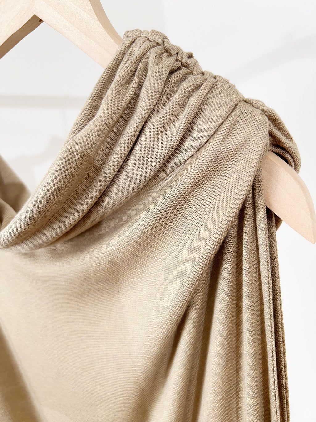 Vintage One Shoulder Gold Beaded Satin Maxi Dress