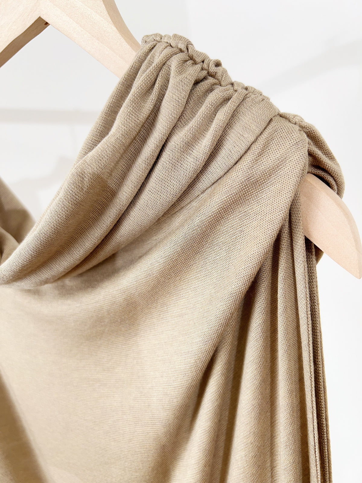 Vintage One Shoulder Gold Beaded Satin Maxi Dress