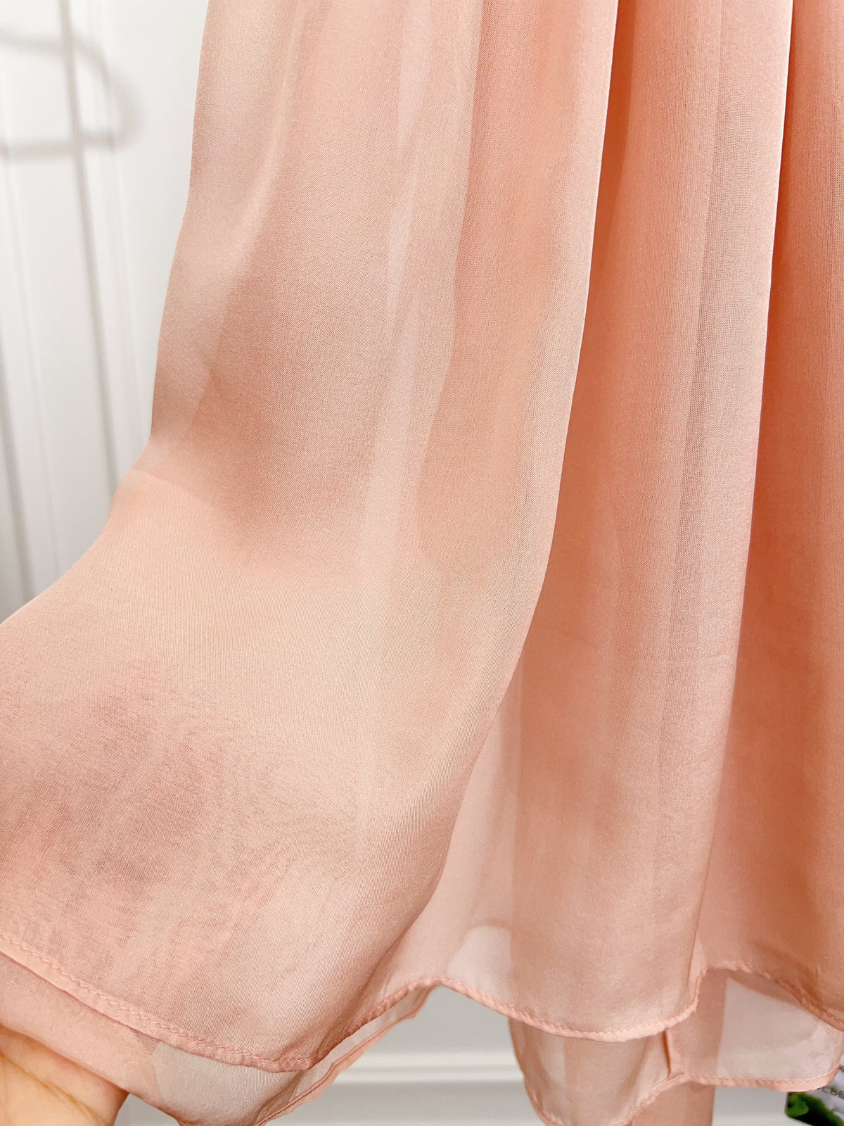 Blush Pink Satin Slip Midi Dress