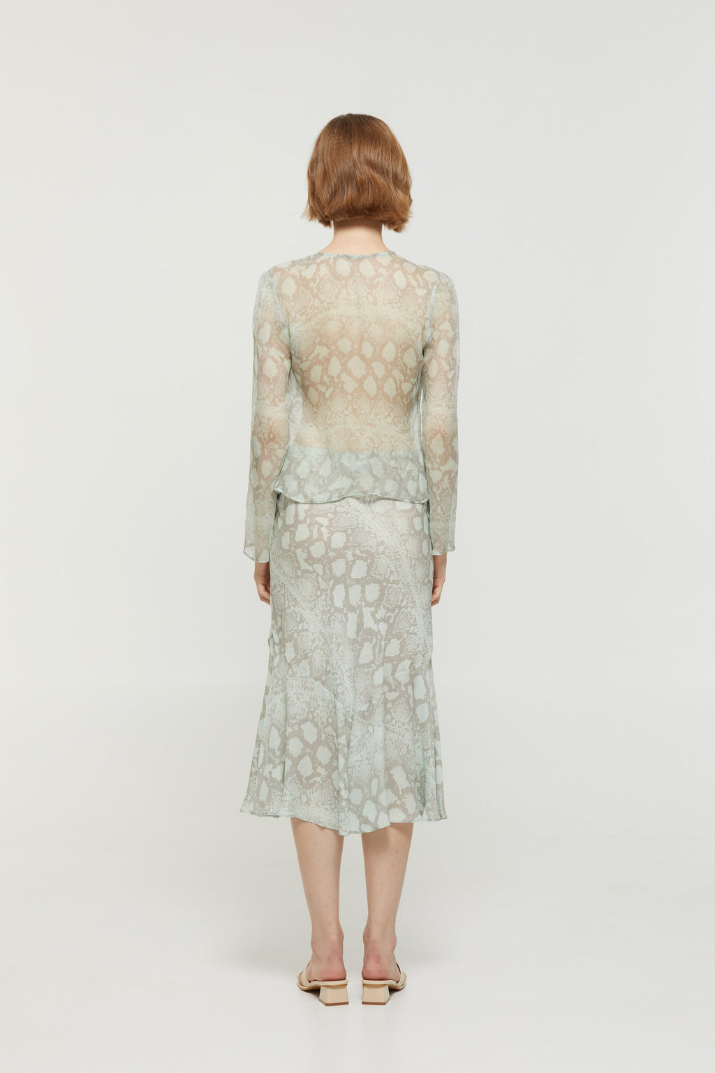 The Carmen Light Blue Caidigan Skirt Two Piece Set
