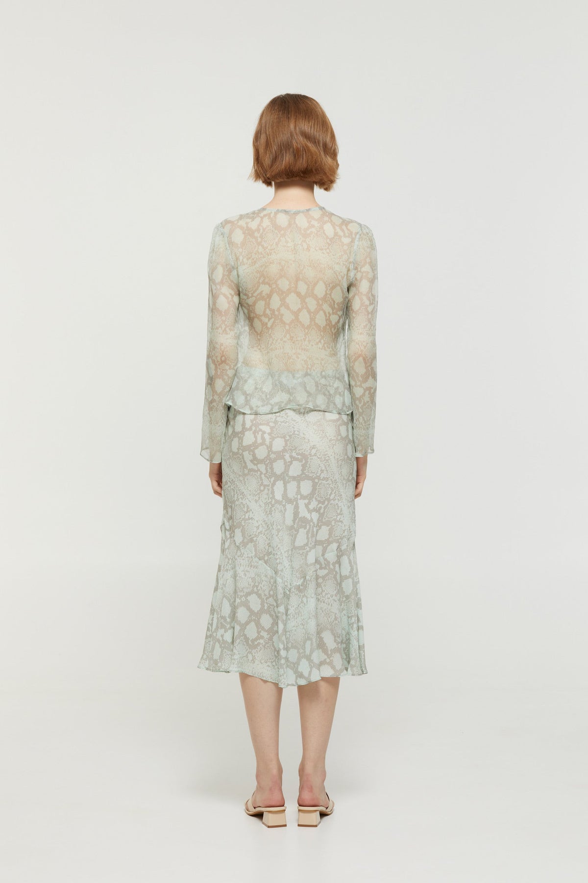 The Carmen Light Blue Caidigan Skirt Two Piece Set