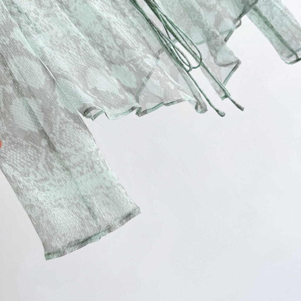 The Carmen Light Blue Caidigan Skirt Two Piece Set