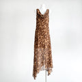 Vintage Leopard Print Ruffle Dress