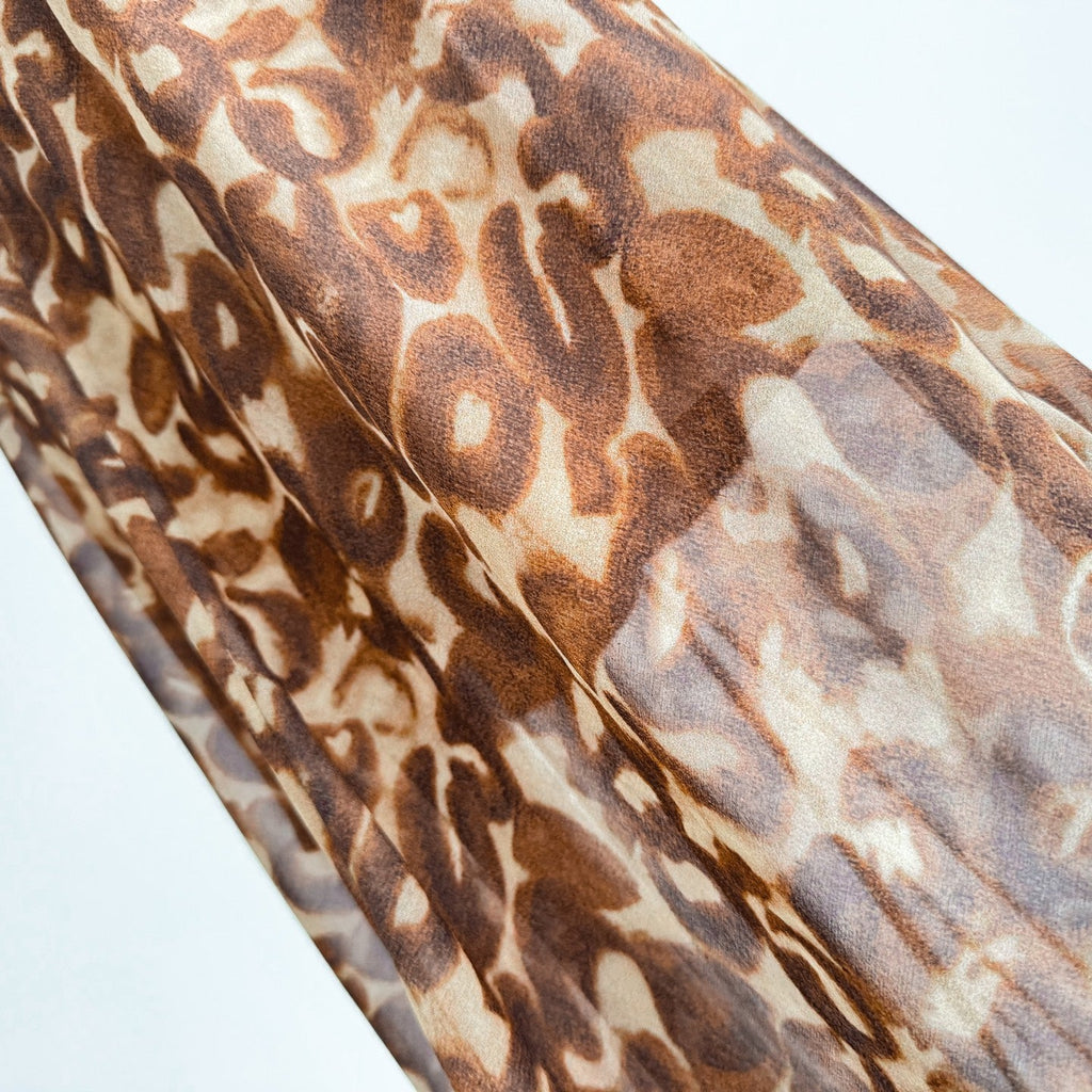 Vintage Leopard Print Ruffle Dress