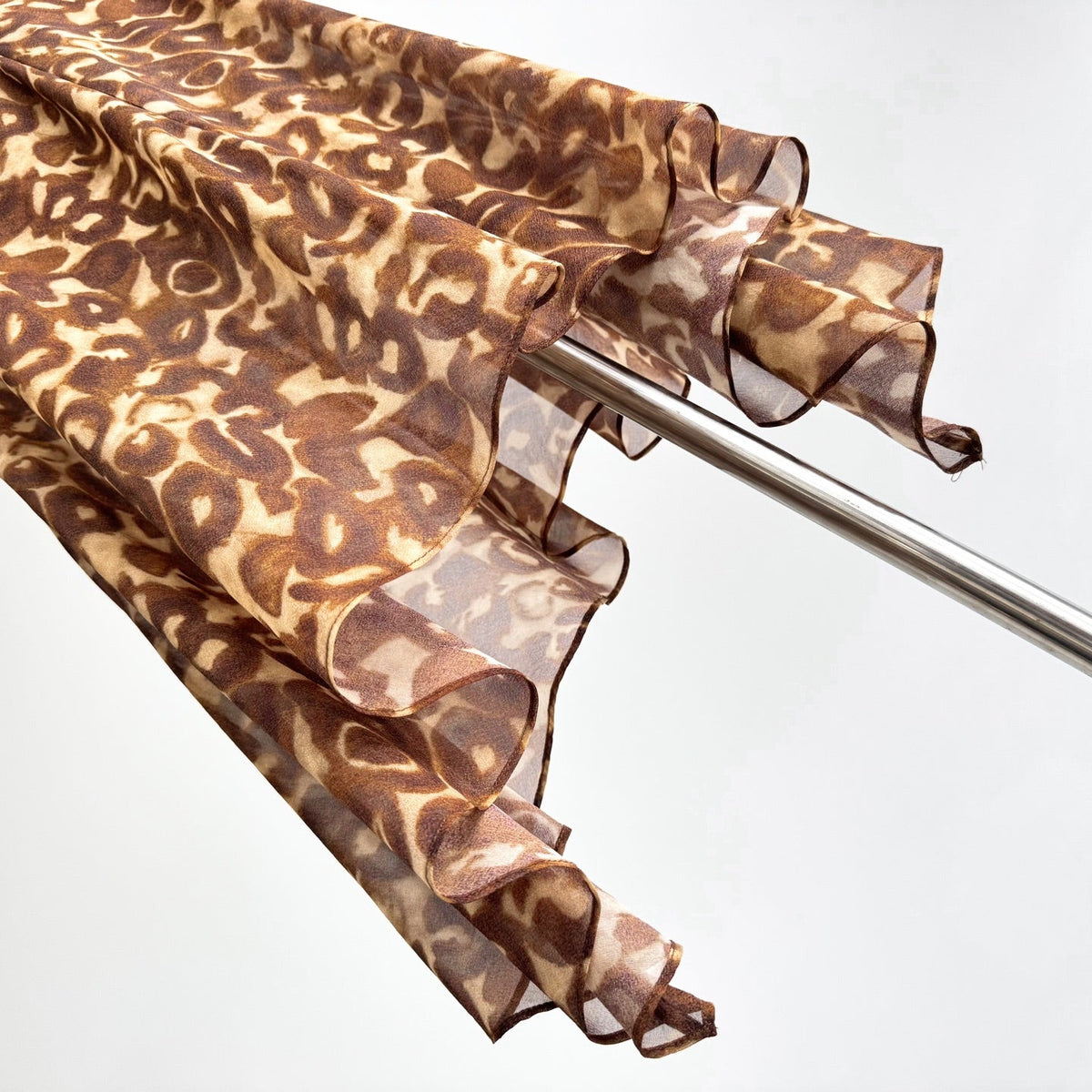 Vintage Leopard Print Ruffle Dress