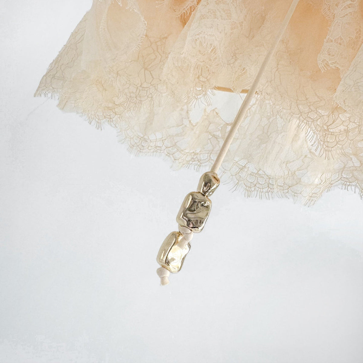 Cream Apricot Tiered Lace Irregular Ruffle Mini Dress