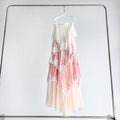 Gradient Pink Tiered Lace Maxi Dress