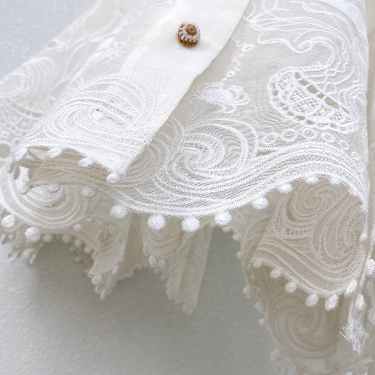 Island Vacation Embroidered Waist-Cinching Lapel Shirt Dress