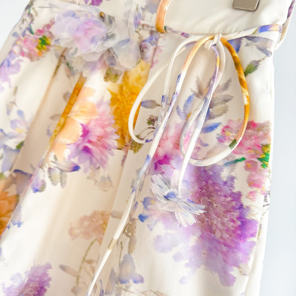 Ruffle Billow Blouse and Shorts Two-Piece Set in Cream Dahlia Collection  Kindred Spirit.