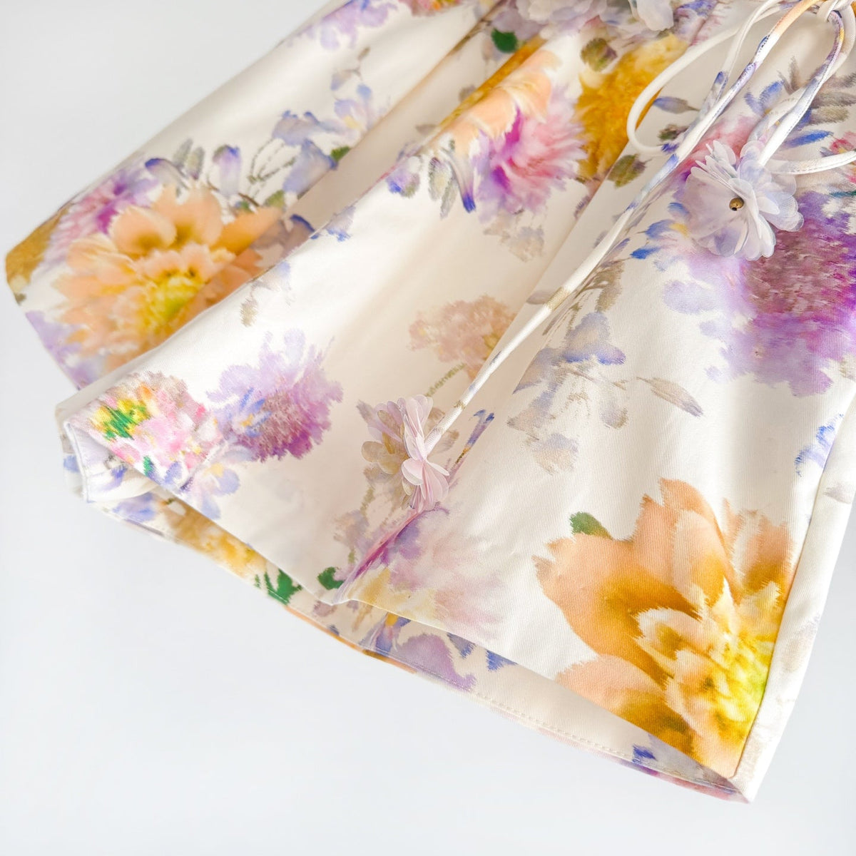 Ruffle Billow Blouse and Shorts Two-Piece Set in Cream Dahlia Collection  Kindred Spirit.