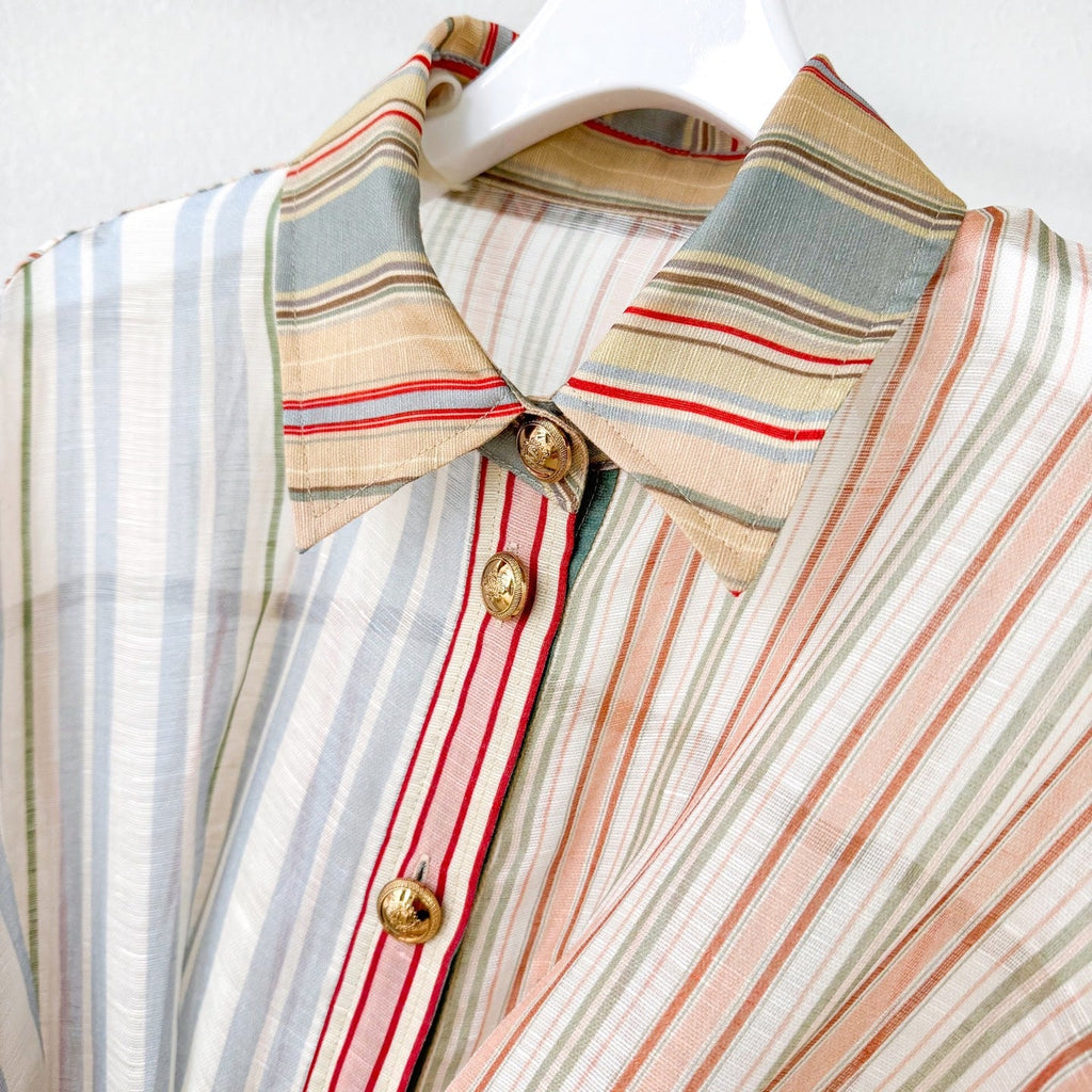 Rebellion Striped Mini Dress in Spliced Stripes
