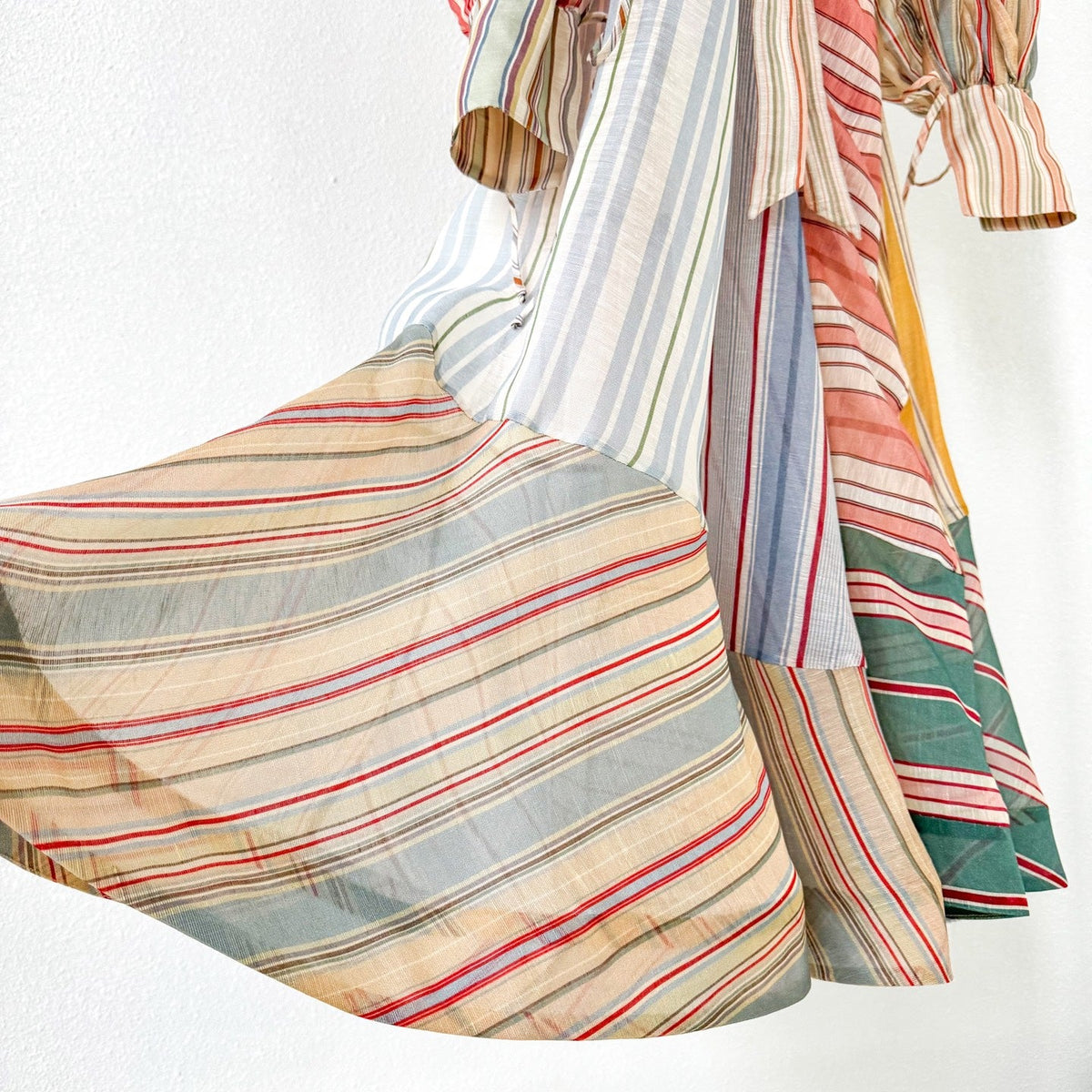 Rebellion Striped Midi Dress in Spliced Stripes