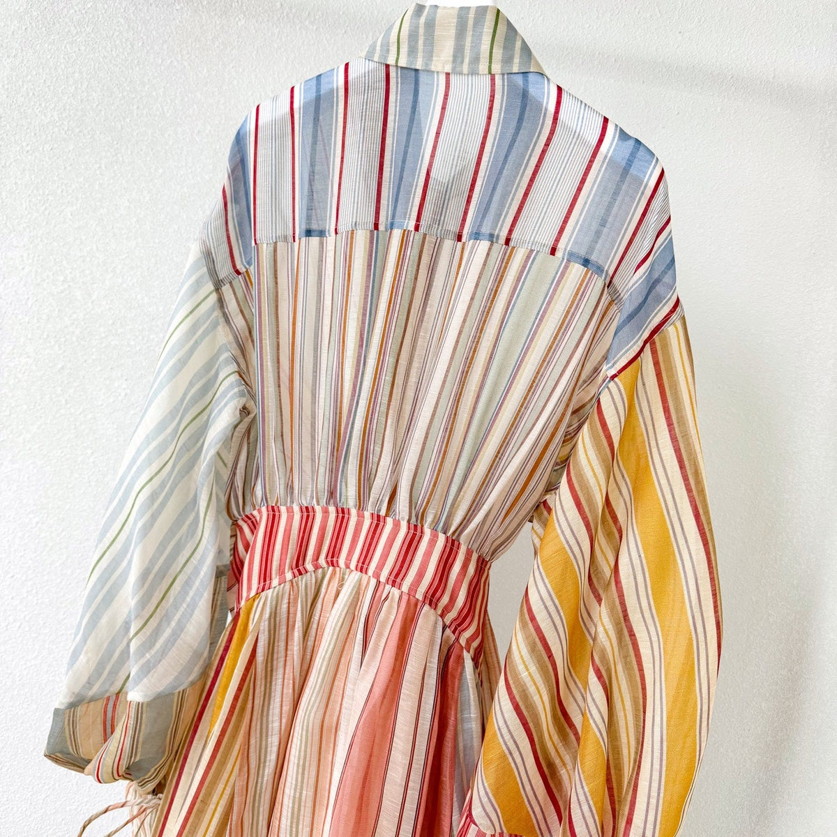 Rebellion Striped Midi Dress in Spliced Stripes