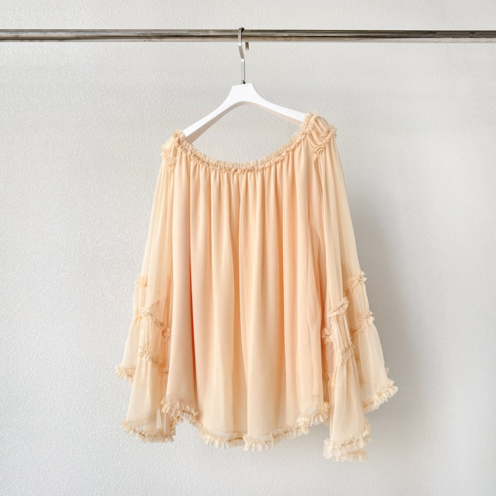 The Rebellion Fray Flutter Blouse in CreamThe Rebellion Fray Flutter Blouse in Cream