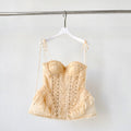The Rebellion Frayed Corset in Cream
