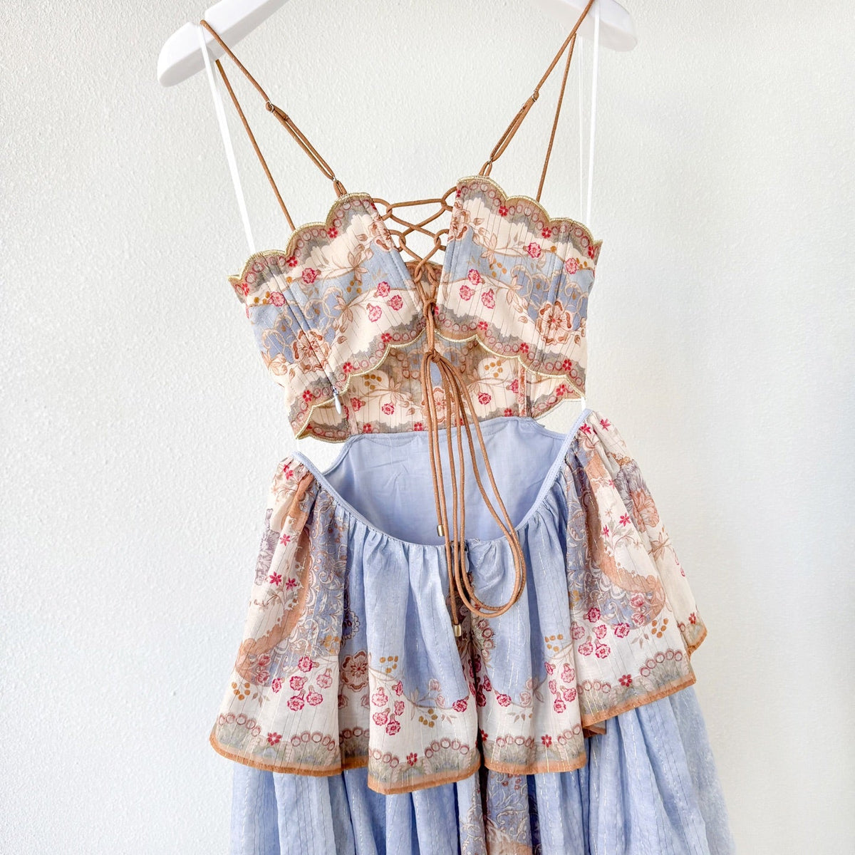 Mediterranean Holiday Floral Paisley Camisole Maxi Dress