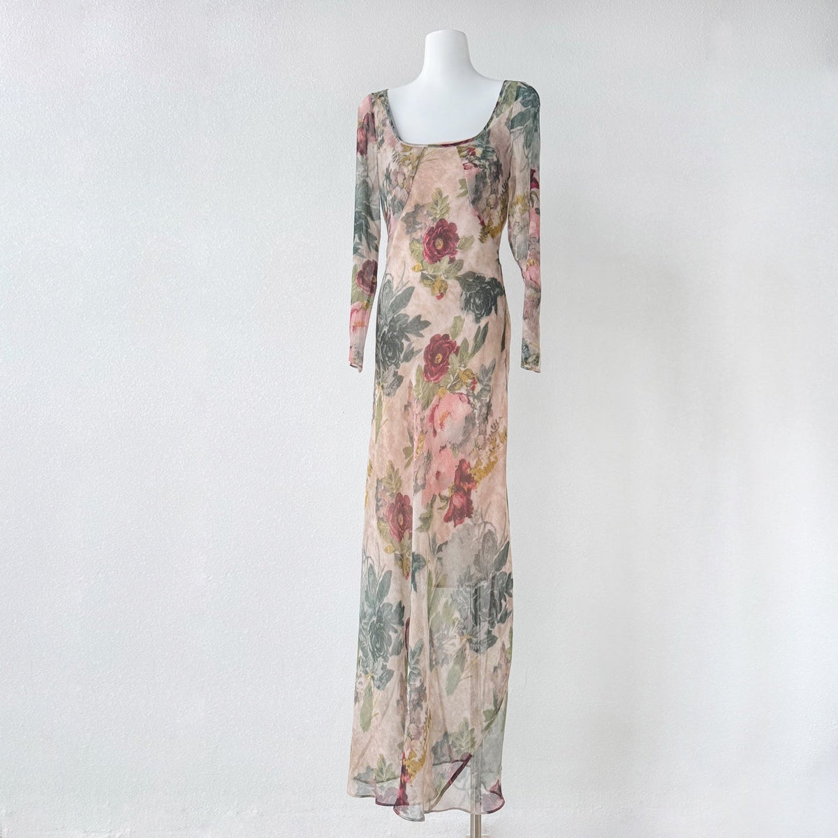 The Inka Floral Print Square Neck Bohemian Maxi Dress