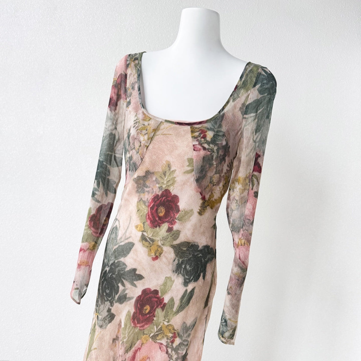 The Inka Floral Print Square Neck Bohemian Maxi Dress