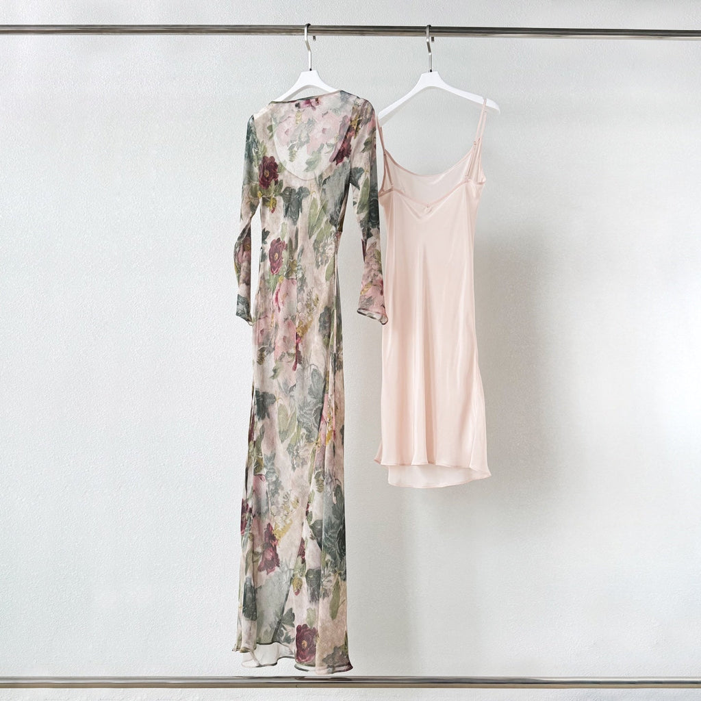 The Inka Floral Print Square Neck Bohemian Maxi Dress