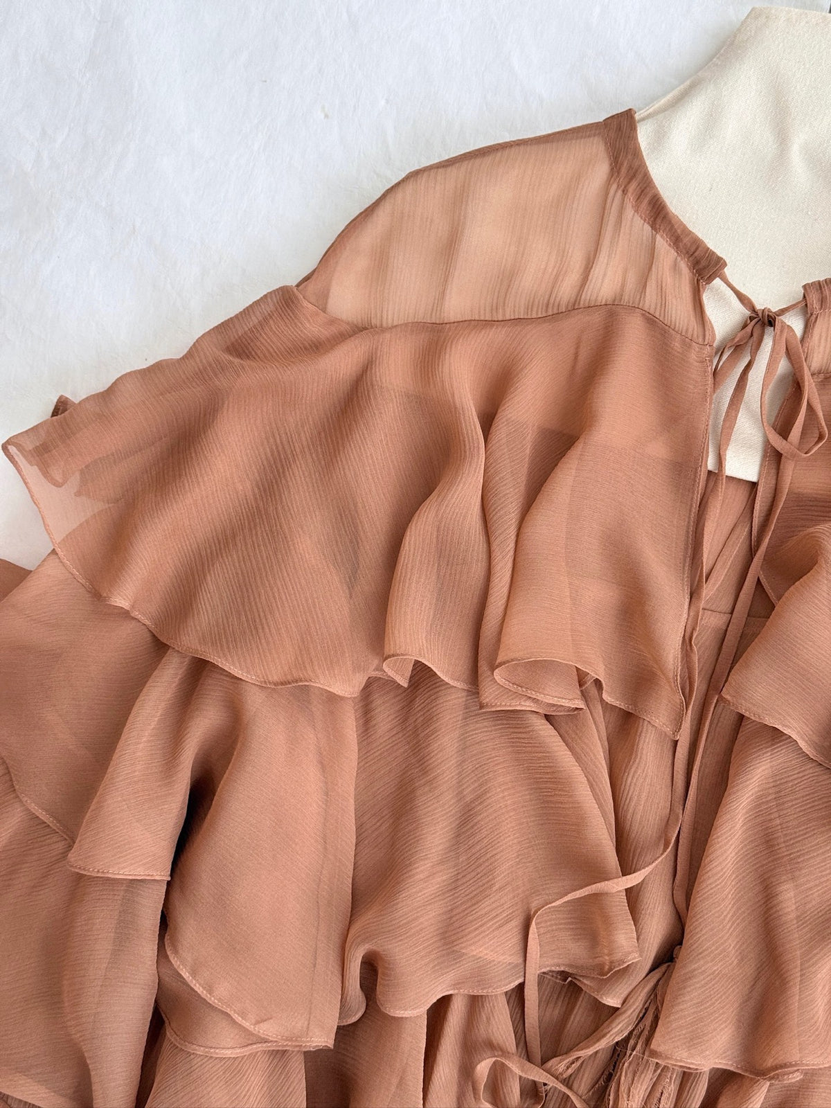 Silk Ruffle Blouse