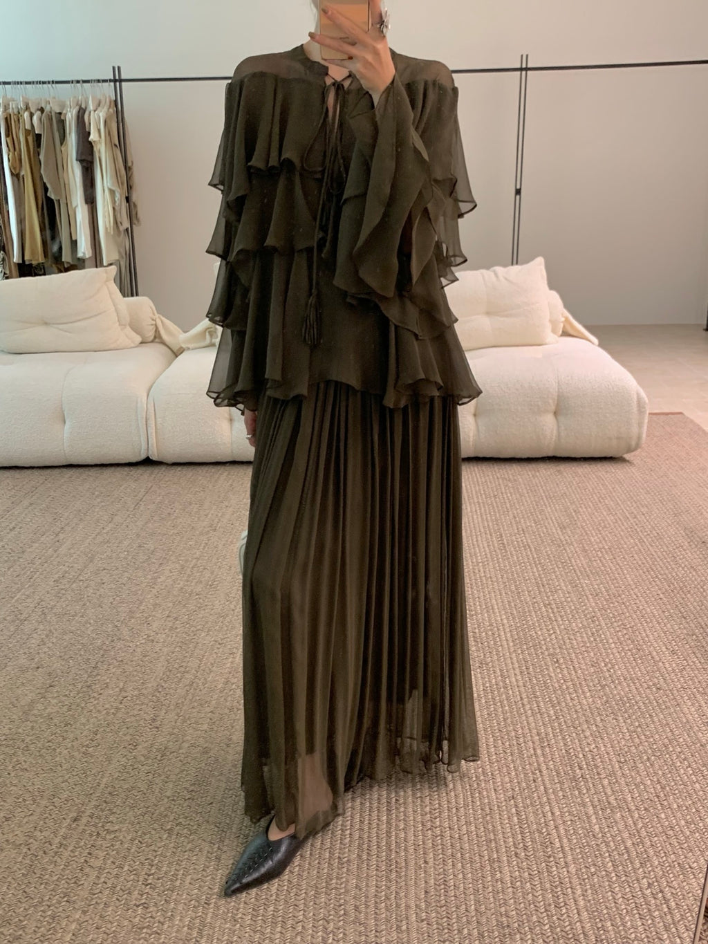 Silk Ruffle Blouse