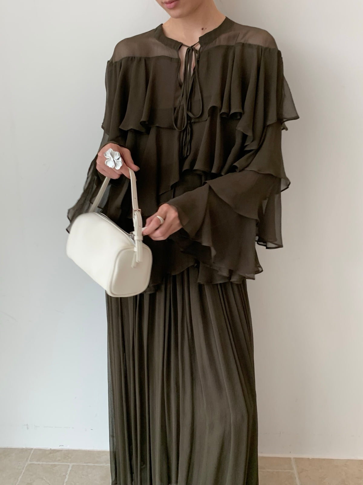 Silk Ruffle Blouse